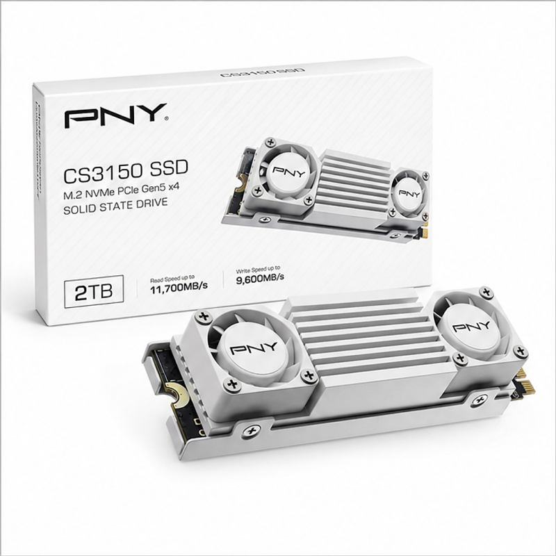 PNY CS3150 SSD M.2 NVMe 2 To avec dissipateur blanc