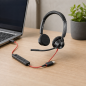 HP Poly Blackwire 3225 Casque stéréo USB-C avec adaptateur USB-C/A