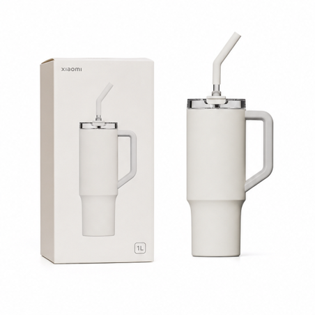Xiaomi Straw Mug 1L Blanc, gourde thermique