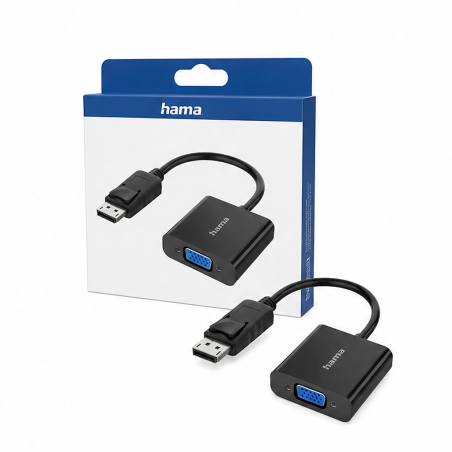 Adaptateur Hama DisplayPort vers VGA, 0,15 m