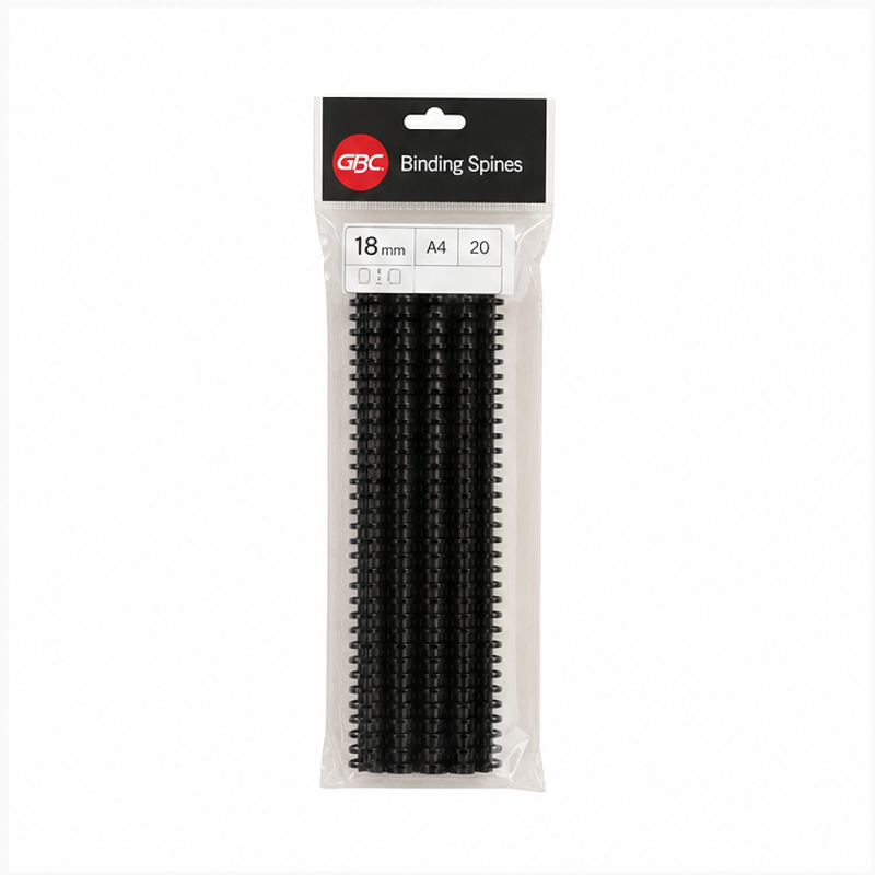 GBC Spirales de reliure Color Coil 18 mm noires, lot de 100