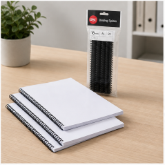 GBC 18 mm Black Binding Spines, 100 Pack