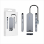 Aisens USB-C Dock 9-in-1, gray, 15 cm