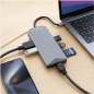 Aisens USB-C Dock 9-in-1, gray, 15 cm