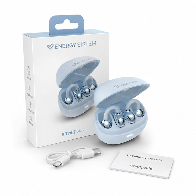 Energy Sistem StreetPods écouteurs Open Sound bleus
