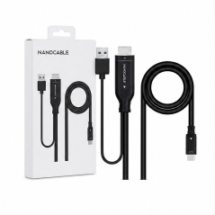 Câble HDMI vers USB-C Nanocable 1,8 m noir