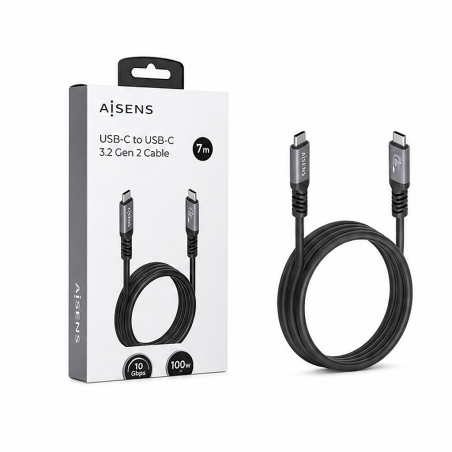 Câble USB-C Aisens 7 m 60 W 5 Gbit/s 4K noir