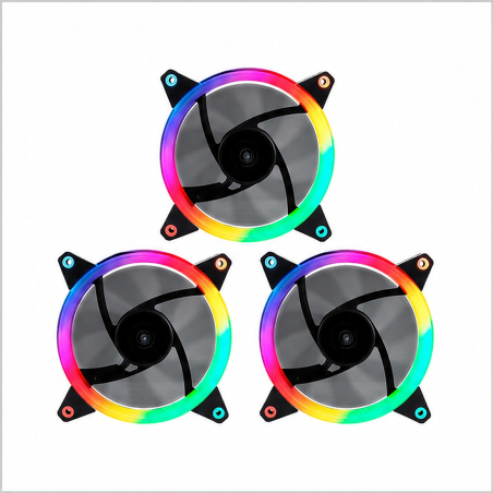 UNYKAch Candy 30 ARGB Ring Led 120 mm, pack de 3 ventilateurs