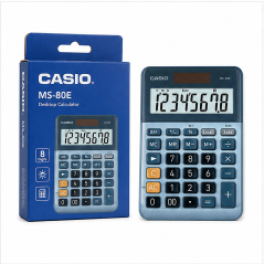 Casio MS-80E calculatrice de bureau 8 chiffres bleue