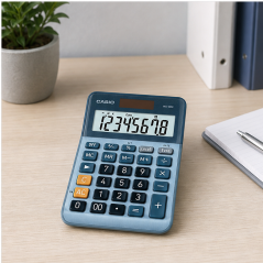 Casio MS-80E calculatrice de bureau 8 chiffres bleue