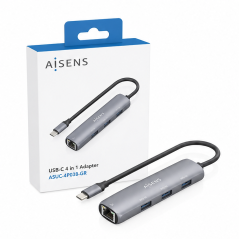 Aisens USB-C Ethernet Gigabit et hub 3x USB-A