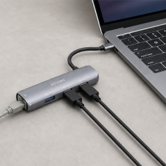 Aisens USB-C Ethernet Gigabit et hub 3x USB-A