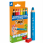 Bic Kids Multisurfaces Pack de 6 crayons de couleur avec taille-crayon