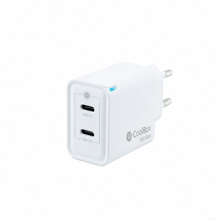 Coolbox Chargeur mural 35W GaN 2 x USB-C