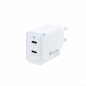 Coolbox 35W GaN wall charger, 2 x USB-C