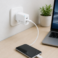 Coolbox 35W GaN Wall Charger, 2 x USB-C