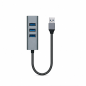 Aisens USB 3.0 aluminum hub, 4-port USB-A, 10 cm