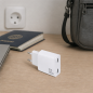 Aisens 30W slim GaN charger, 2x USB-C PD3.0 QC4.0, white