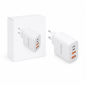Aisens Chargeur GaN 32 W, 2x USB-C PD3.0, 2x USB-A, blanc