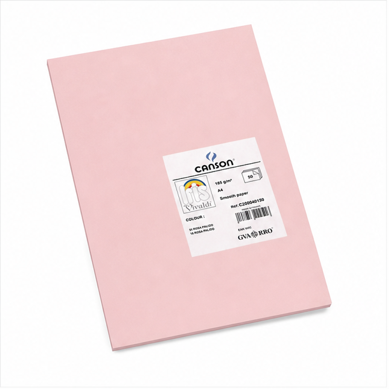 Canson Iris Vivaldi A4 185 gsm Pink - 50 Sheets