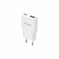 Nanocable 20W USB-C/PD + USB-A/QC Charger, White