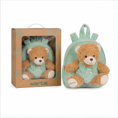 Safta Preschool Backpack with Bear in Turquoise