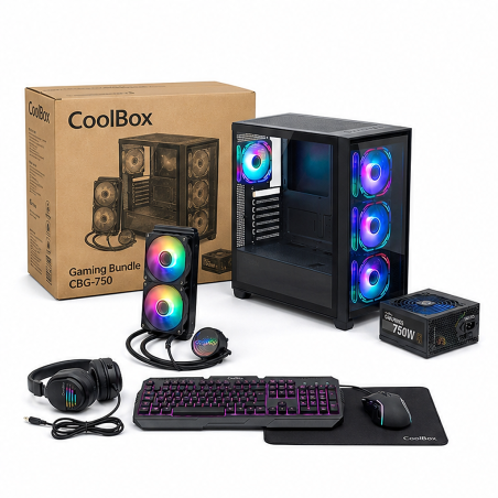 Pack gaming Coolbox GE2000, Liquid240 ARGB, 750 W