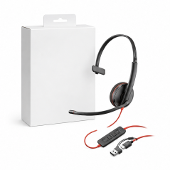 HP Poly Blackwire 3210 USB-C Headset with Adapter