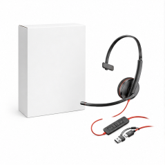 HP Poly Blackwire 3210 USB-C avec adaptateur USB-A