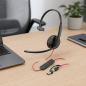 HP Poly Blackwire 3210 mono USB-C headset with USB-C/A adapter