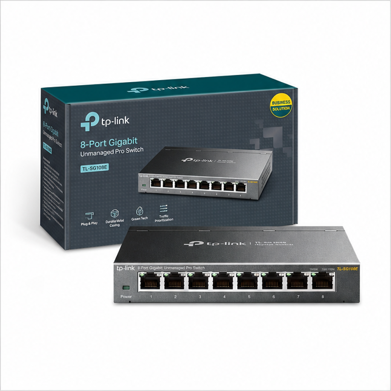 TP-Link TL-SG108E Switch Gigabit Easy Smart 8 ports