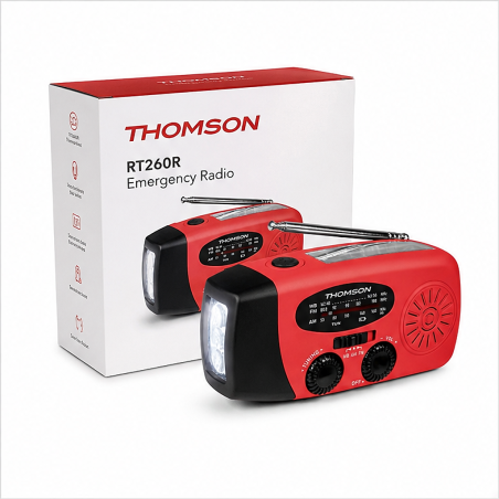 Radio d'urgence Thomson RT260R rouge AM/FM