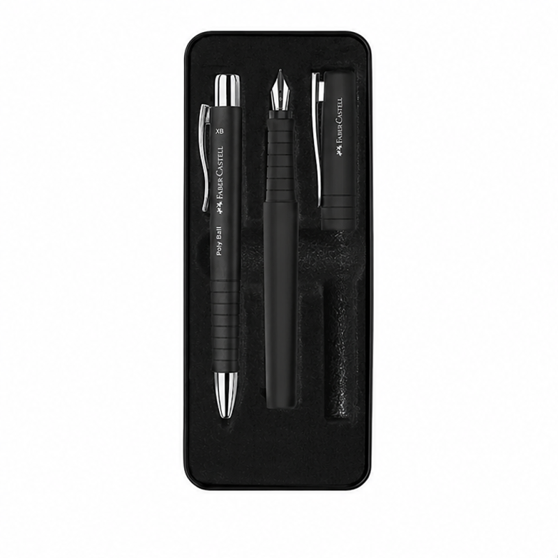 Faber-Castell Poly Ball and Poly Pen Set, Black