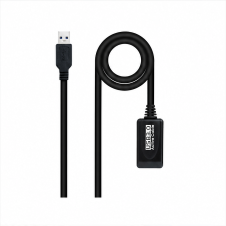 Câble prolongateur USB 3.2 Gen1 Nanocable avec amplificateur, type A M vers A F, 10 m
