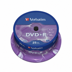 Verbatim DVD+R 16x 4.7GB - 25 Pack Spindle
