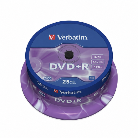 Verbatim DVD+R 16x 4,7 Go - Boîtier de 25