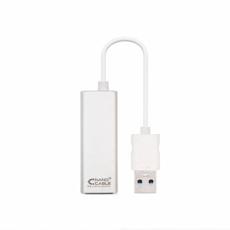 Nanocable Convertisseur USB 3.0 vers Ethernet Gigabit, aluminium, 15 cm