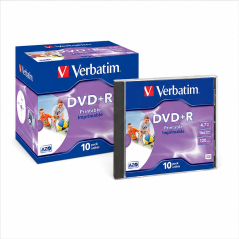Verbatim DVD+R Printable 16x 4.7GB, 10 Pack