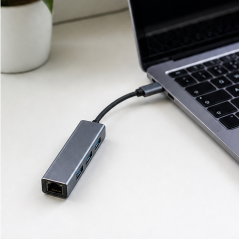 Aisens adaptateur USB-C Ethernet Gigabit 3x USB 3.0