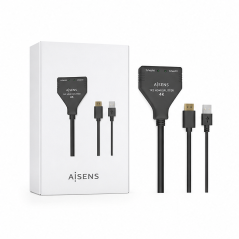 Aisens 4K HDMI Duplicator 1x2 USB, Black 30 cm