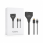 Aisens 4K@30Hz 1x2 HDMI Duplicator with USB Power and Cable, Black, 30 cm