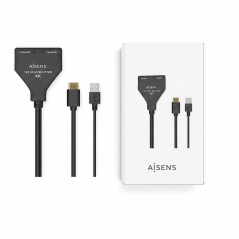 Duplicateur HDMI Aisens 4K 1x2 USB, noir 30 cm