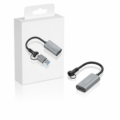 Aisens USB-A+USB-C to HDMI Converter 1080P@60Hz
