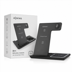 Aisens chargeur sans fil 3 en 1 15 W noir