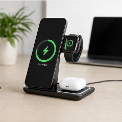 Aisens chargeur sans fil 3 en 1 15 W noir