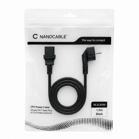 Nanocable câble d’alimentation CPU CEE7/C13 10 m