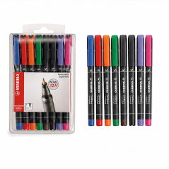STABILO OHPen universal 8 feutres 0,4 mm assortis