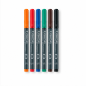 Staedtler Lumocolor 317 Rotuladores permanentes, pointe moyenne, lot de 6
