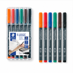 Staedtler Lumocolor 317 feutres permanents lot 6