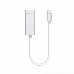 Adaptateur Aisens USB-C vers Ethernet Gigabit 15 cm argent